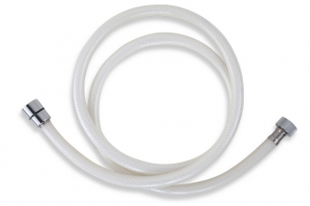 Plastová hadica 150 cm biela-chróm
